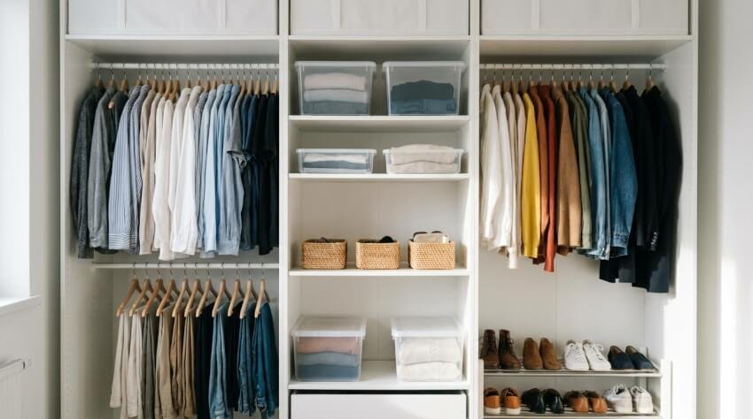 organisera garderob tips mer plats